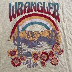 Wrangler Graphic Tee with Desert Scene Size M
